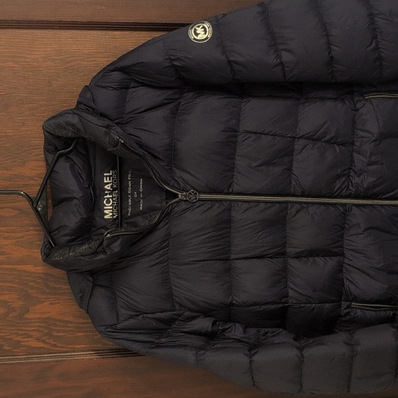 Michael Michael Kors Long Lined Hooded Down Puffer Coat Size 0X Packable Down - Picture 5 of 9